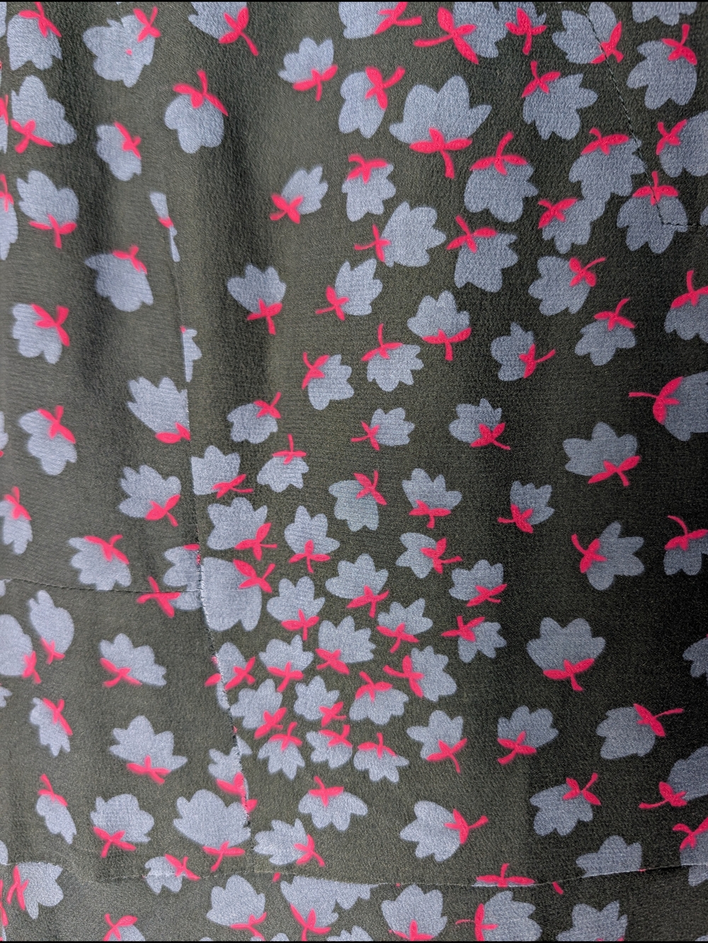 Rebecca Taylor 100% Silk Navy Floral Long Sleeve Dress - Picture 2 of 4